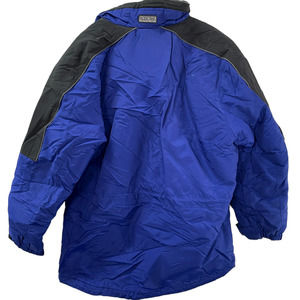 Pacific Trail Coat Men Medium Blue Full Zip London Fog Fleece Lined Hook Loop